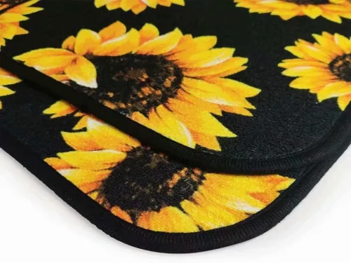 Miniatura 4 de Xhuibop Alfombrillas de automóvil con diseño de girasol, mariposa, elefante, para mujer, SUV, decoración interior de niña, camión, juego completo, 4