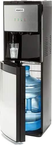 Miniatura 12 de Igloo dispensador de agua con carga superior – Dispensa agua fría y caliente – Negro y acero inoxidable, con capacidad para jarras de 3 y 5 galones