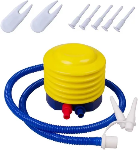 Bomba de bola de yoga, bombas de ejercicio, prensa manual de pie, inflador de aire con clavija de enchufe, kit adaptador de tapón para deportes,