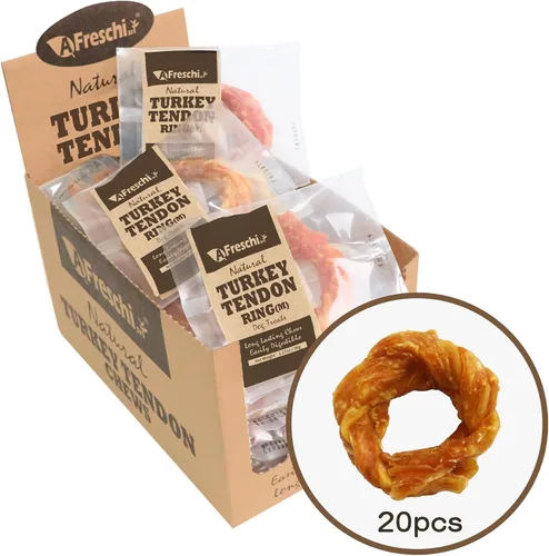Miniatura 20 de AFreschi - Premios masticables de tendón de pavo para perros y cachorros, Signature Series, ingrediente de EE. UU., hipoalergénico, fácil