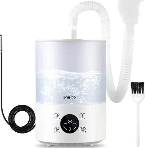 Humidificadores Inteligentes de Reptiles con Control de Humedad, Humidificador de Terrario de Reptiles con Toque Inteligente, Nebulizador Ajustable