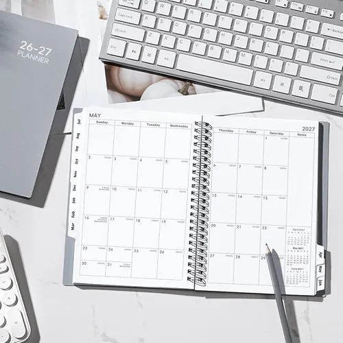 Miniatura 2 de Agenda y calendario 2026-2027, planificador académico 2026-2027, planificador semanal y mensual, julio 2026 a junio 2027, A5 (6 x 8.4 pulgadas)
