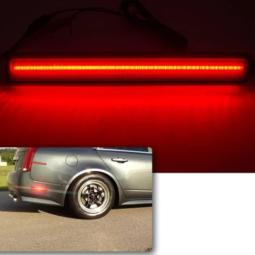 Miniatura 2 de Lente ahumada cubierta de señal de giro luz reflector para Cadillac 2008-2013 CTS 4 puertas Sedan Full LED parachoques trasero Fasica marcador