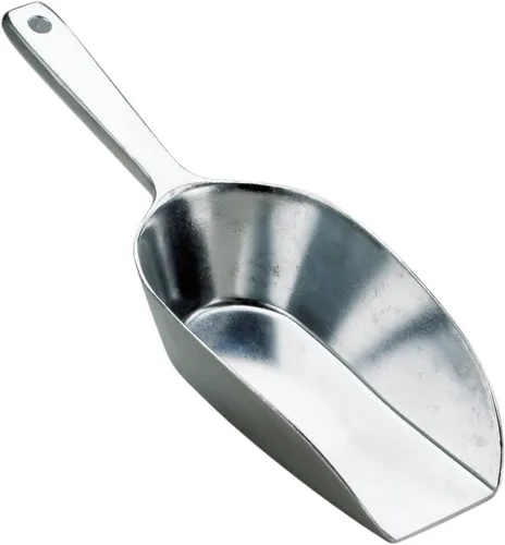 HIC Kitchen Cuchara de fondo plano para alimentos, 8.75 pulgadas, 8.268 in, aluminio fundido anodizado de grado comercial