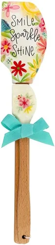 Miniatura 3 de Shannon Road Gifts Simple Inspirations Kitchen Buddies - Juego de espátulas de silicona grandes y pequeñas, 12.5 y 8.25 pulgadas, Be Happy