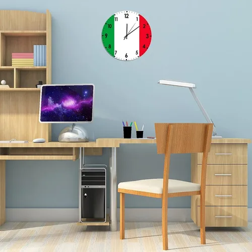 Miniatura 656 de Cheyan Reloj de pared con bandera de Canadá de 12 pulgadas, silencioso, sin tictac, de PVC, funciona con pilas, reloj redondo decorativo, regalo