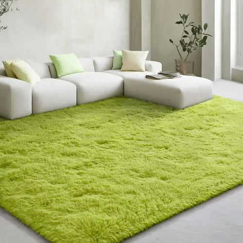 Miniatura 160 de EVOIONOS - Alfombra redonda gris para dormitorio, 5x5 pies; alfombras circulares suaves y esponjosas para sala de estar, alfombras de felpa peludas
