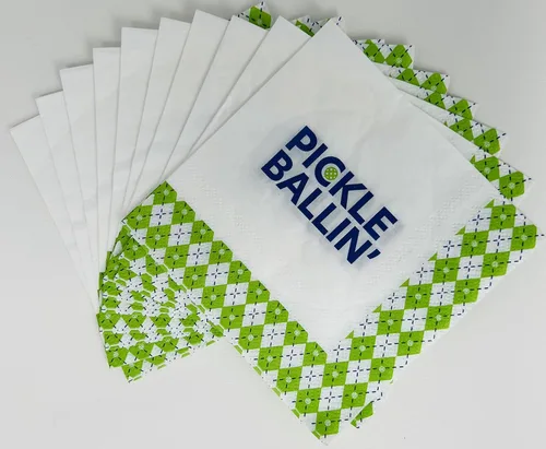 Miniatura 5 de Twerp Platos y servilletas de fiesta de pickleball - Suministros de fiesta para Pickle Ball - Juego de 10
