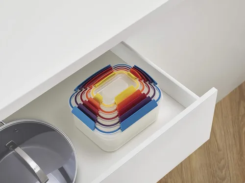 Miniatura 6 de Joseph Joseph Nest Lock Juego de recipientes de plástico para almacenar alimentos sin BPA, con tapas con cierre hermético a prueba de fugas, 10