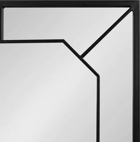 Miniatura 6 de Kate and Laurel Ardithe - Espejo rectangular decorativo geométrico; 24 x 30; negro; espejo rectangular moderno con incrustaciones de vidrio