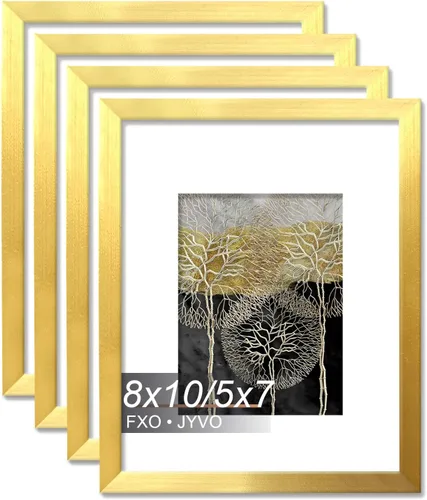 Miniatura 44 de Fxojyvo Marco de Fotos de 4x6, Muestra Foto de 3.5x5 con Paspartú o 4 x 6 Sin Paspartú, Liviano y de Alta Transparencia Marco de 4 por 6 para Pared