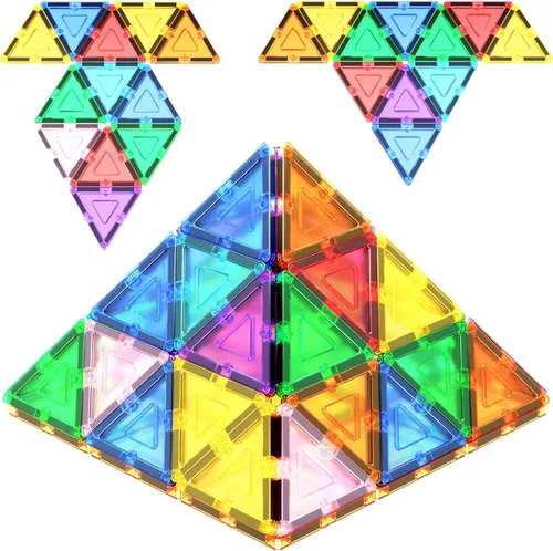 Miniatura 11 de PicassoTiles Bloque de construcción magnético Kit de construcción de azulejos magnéticos para niños, educativo STEM Aprendizaje, juego
