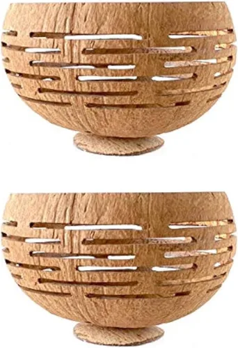Miniatura 6 de Rainforest Bowls Horizons - Maceta de coco con orificio de drenaje, perfecta para suculentas, flores, plantas pequeñas, jardines interiores