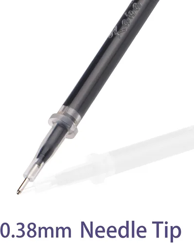 Miniatura 3 de Bolígrafo de tinta de gel, 18 unidades, punta extrafina de 0.015 in, lápiz capacitivo 2 en 1, tinta negra, escritura suave para oficina, negocios