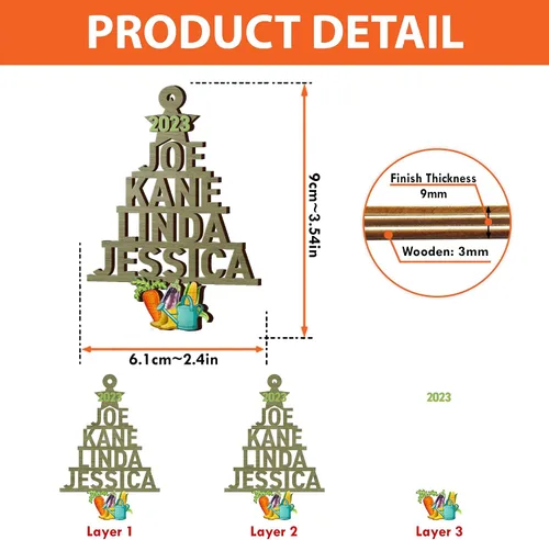 Miniatura 2 de V VIBEPY Adornos personalizados para agricultores, adornos de Navidad para agricultores, adornos de Navidad para agricultores, adornos de 3.5