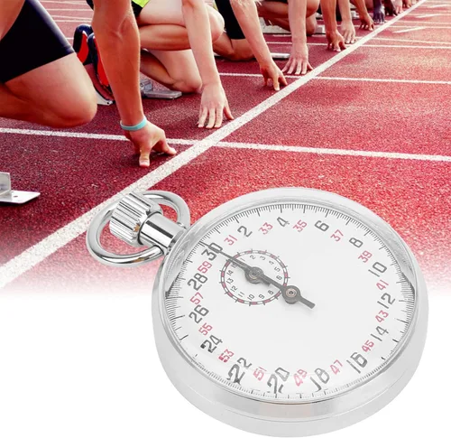 Miniatura 7 de Cronómetro mecánico Temporizadores deportivos profesionales para cronometraje deportivo con construcción de metal de agua cronómetros mecánicos