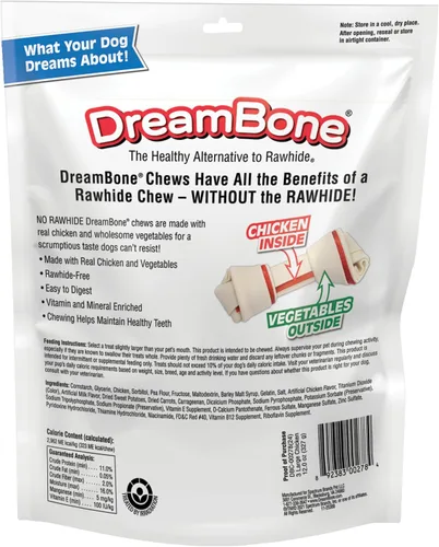 Miniatura 2 de DreamBone Grandes Masticables con Pollo Real, Masticables sin Piel para Perros, Deleita a Tu Perro con una Masticable sin Piel Cruda, 3