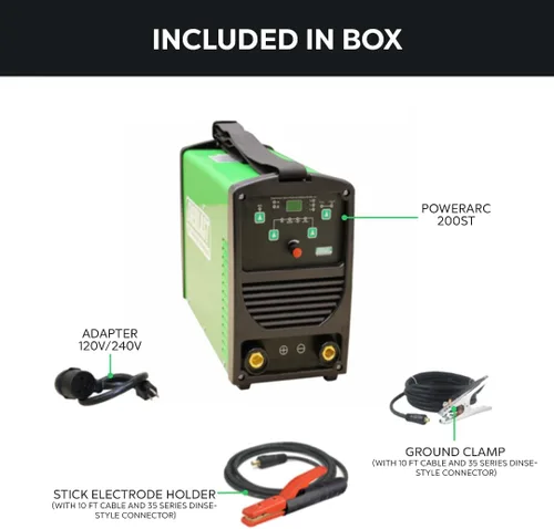 Miniatura 4 de PowerARC 200ST 200amp TIG Stick IGBT soldador 110/220 voltaje dual