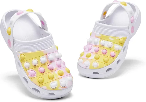 Miniatura 6 de Engtoy Zuecos para niños y niñas, zapatos de jardín sin cordones, sandalias divertidas y ligeras para la playa