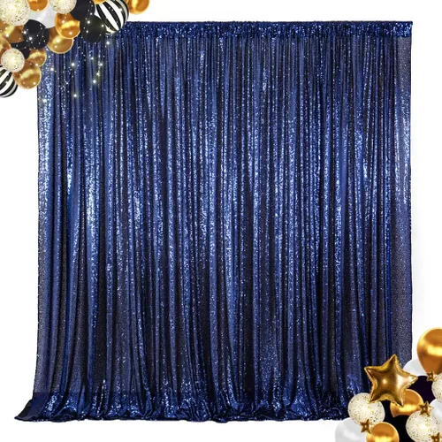 Miniatura 46 de ShinyBeauty PHOTOBOOTH - Fondo de tela de lentejuelas, telón de fondo de boda, telón de fondo óxido, cortinas de lentejuelas, cortinas de Negro