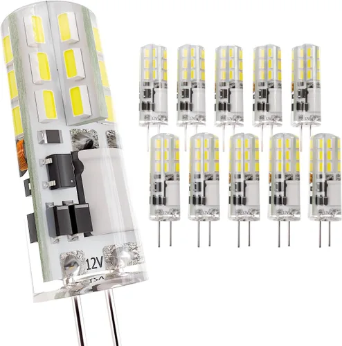 Miniatura 9 de Bombilla LED G4 de 12 V CA/CC con base bi-pin para paisaje, bombilla halógena de repuesto de 10 W, bombilla halógena JC G4 de 1 vatio, 12 voltios