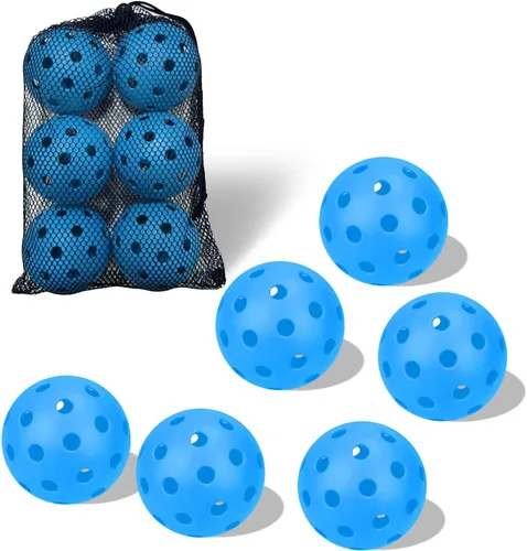 Miniatura 39 de Paquete de 6 pelotas de pickleball deportivas para exteriores - 40 pelotas de pickleball - Bolas de pickleball de EE. UU. aprobadas por USAPA