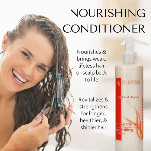 Miniatura 2 de RD Alchemy - Acondicionador nutritivo 98% natural y orgánico para cabello opaco y adelgazante. Hidrata mientras le da un impulso a tu cabello sin