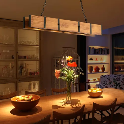 Miniatura 7 de Candelabro rústico de granja de 4 luces, lámpara de iluminación rústica de isla de cocina, lámpara LED regulable rústica de 5 W, decoración