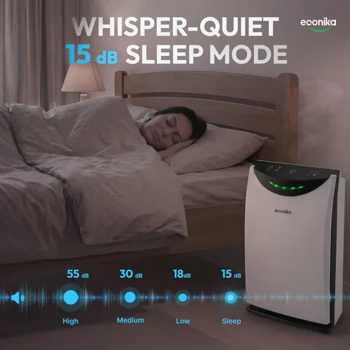 Miniatura 5 de Humidificador 4 en 1 y purificador de aire en una habitación grande, purificador de aire HEPA Combo con luz UV, limpiador de habitación grande