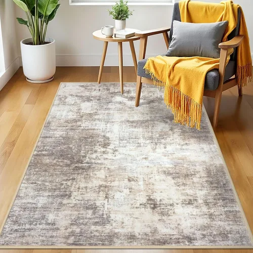 Miniatura 235 de IOHOUZE Alfombra abstracta lavable de 3 x 12 pies para pasillos, antideslizante para cocina, camino de entrada de lana sintética para interiores