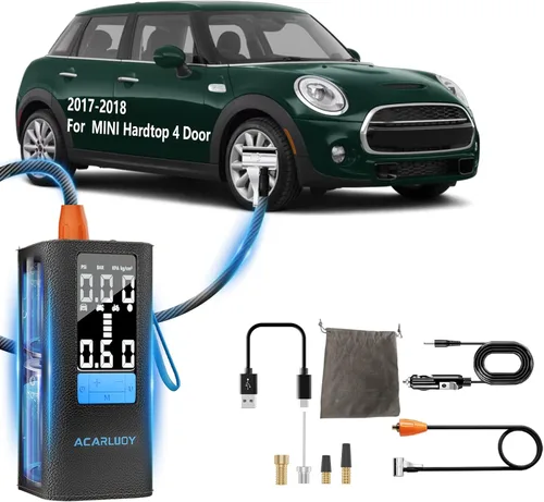 Compresor de aire portátil, infladores de neumáticos para automóviles, bomba de neumáticos portátil de 6000 mAh, pantalla LCD, apto para accesorios