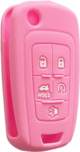 Funda para llavero Equinox Cruze: funda de silicona con 5 botones para Chevy Camaro Malibu Impala Sonic Buick Regal Crosse Cascada Verano GMC