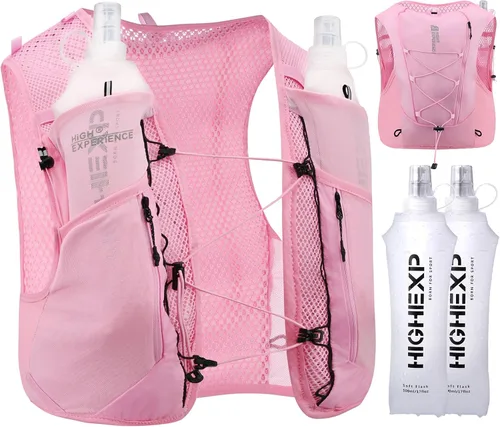 Miniatura 9 de Chaleco para correr, ligero, plegable, hidratación, con 2 botellas suaves de 17 onzas, para correr, maratón, senderismo, mujeres y hombres