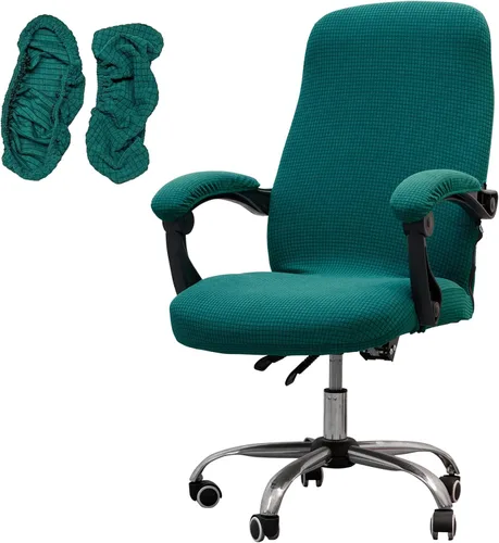 Miniatura 28 de Melaluxe Funda para silla de oficina con fundas para reposabrazos, funda elástica universal para silla de escritorio, fundas para silla