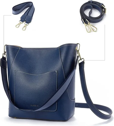 Miniatura 5 de BROMEN - Bolso de cuero para mujer, bolso estilo Hobo para llevar al hombro o cruzado