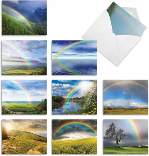 Miniatura 10 de The Best Card Company - Caja de 10 tarjetas para todas las ocasiones en blanco (4 x 5.12 pulgadas) - Tarjetas de paisaje escénico surtidas - Bolts