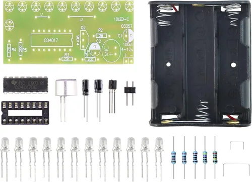 Miniatura 12 de Kit de práctica de soldadura, 5 proyectos electrónicos de bricolaje, kit de soldadura de bobina Tesla, kit de circuito enchufable para principiantes