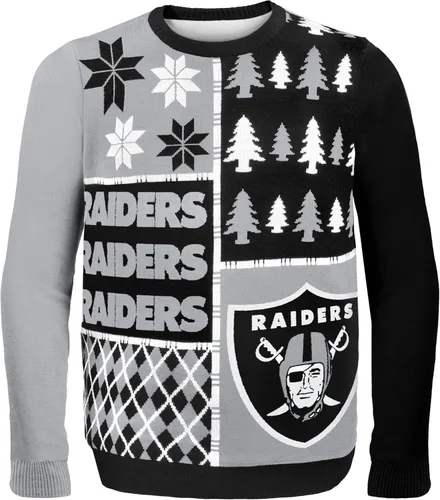 Miniatura 18 de FOCO NFL Unisex-Adult NFL Busy Block Ugly Sweater Bloque ocupado