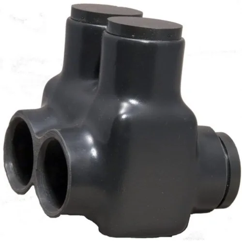 Miniatura 6 de Morris Productos 97115 Negro aislado 2 conductores empalme de doble entrada 2 tornillos 1/0 - 14 rango de cables, 1 paquete