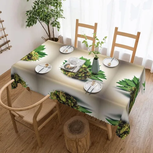 Miniatura 21 de Mantel rectangular de encaje de poliéster con diseño patriótico de camión del 4 de julio, 54 x 72 pulgadas, resistente a las arrugas, lavable