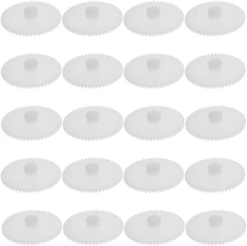Miniatura 10 de Bettomshin 10 engranajes helicoidales, 1.063x0.079x0.181 in/1.06x0.08x0.18(ODxIDxT) 522A 0.5módulo, engranaje de plástico blanco de alta velocidad