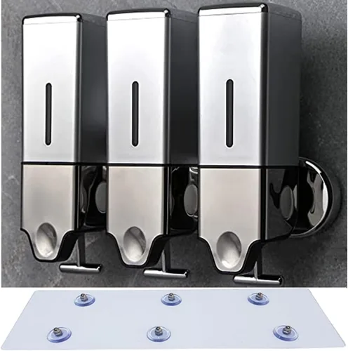 Miniatura 7 de Dispensador de jabón montado en la pared, dispensador de ducha, cabezal de prensado manual, dispensador de champú líquido y jabón para baño, cocina