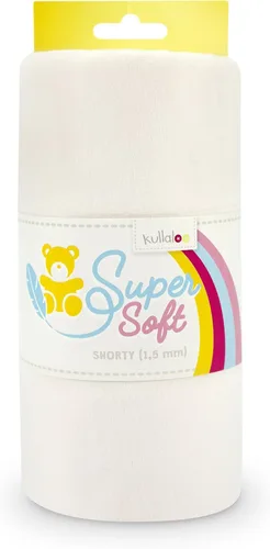 kullaloo Tela de Felpa | Tela Minky Blanca Sólida para Coser | Material de Abrazo Súper Suave | 39.5x29.5 pulgadas | Peluches, Mantas de Bebé,