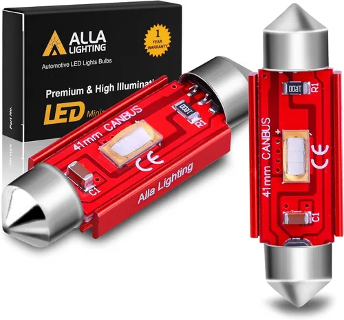 Alla Lighting - Bombillas LED Festón 41mm/42mm 578 211-2 212-2, 10000K azul, luces de domo, mapa, maletero, paso, lámparas de cortesía CAN-Bus para