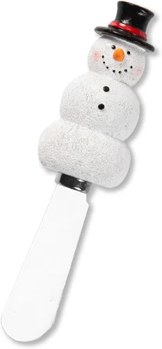Miniatura 4 de Supreme Housewares Cuchillos esparcidores de queso y mantequilla, decoración navideña, mango de resina pintado a mano de 4 piezas con hoja de acero