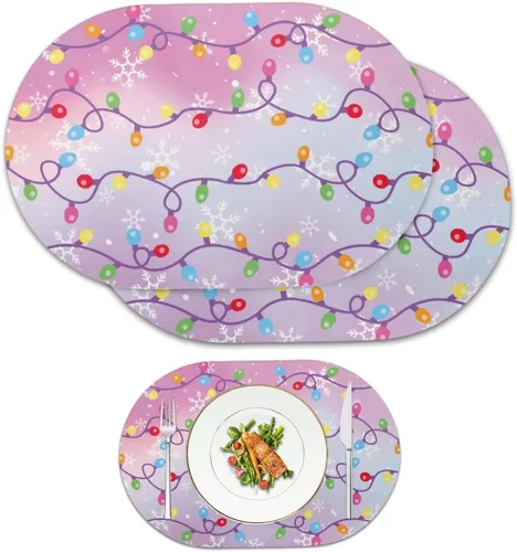 Miniatura 48 de Ghost Placemats Set of 2 Wipeable Faux Leather 12X18 Inch Waterproof Non-Slip Mats Spooky Table Decor Heat Resistant for Scary Dinner Party Fantasma