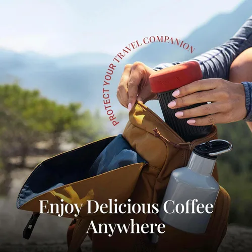 Miniatura 5 de AeroPress Go, Kit Extra Pequeño de Cafetera Portátil, para Viaje, Senderismo y Camping, Prensa Francesa Todo en Uno, Vertidor y Cafetera Manual Gris