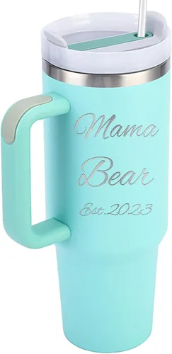 Miniatura 20 de Vaso personalizado – Grabado con láser con nombre, vaso delgado de acero inoxidable personalizado de 20 onzas con tapas y pajitas 19 colores y 16