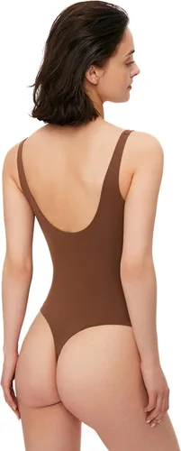 Miniatura 5 de ESHEF Body para mujer, faja moldeadora para mujer, con control de abdomen, sin costuras, sin mangas, cuello halter