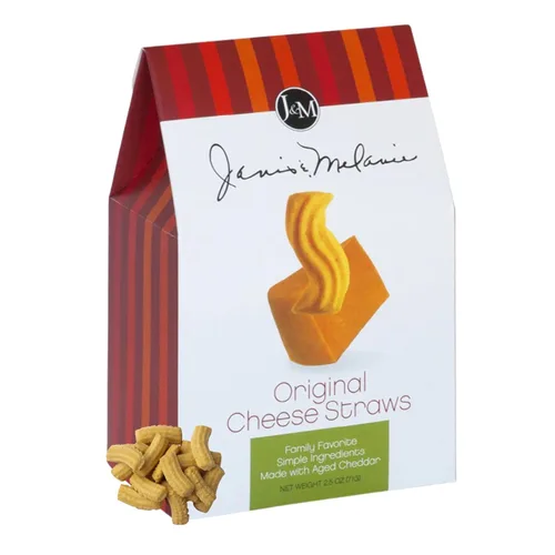 J&M Foods Pajitas de Queso Originales, Aperitivos Favoritos de la Familia, Hechas con Queso Cheddar Envejecido, Ingredientes Simples, Perfectas para